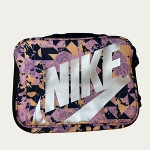 Nike‎ Women's Floral Print Lunch Bag - Black and Pink With Logo